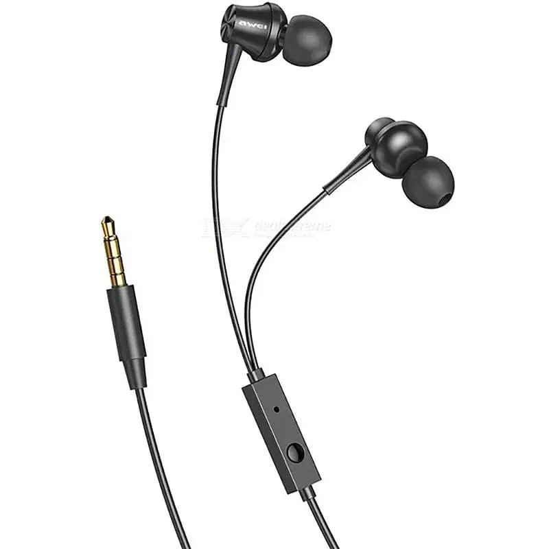 Гарнитура Awei PC-1 Wired Earphone Black - фото 2