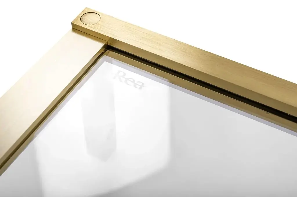 Душова кабіна Rea Hugo 80x80 gold подвійна REA-K6608, Золотий, Універсальна, прозорий, золотий - фото 6