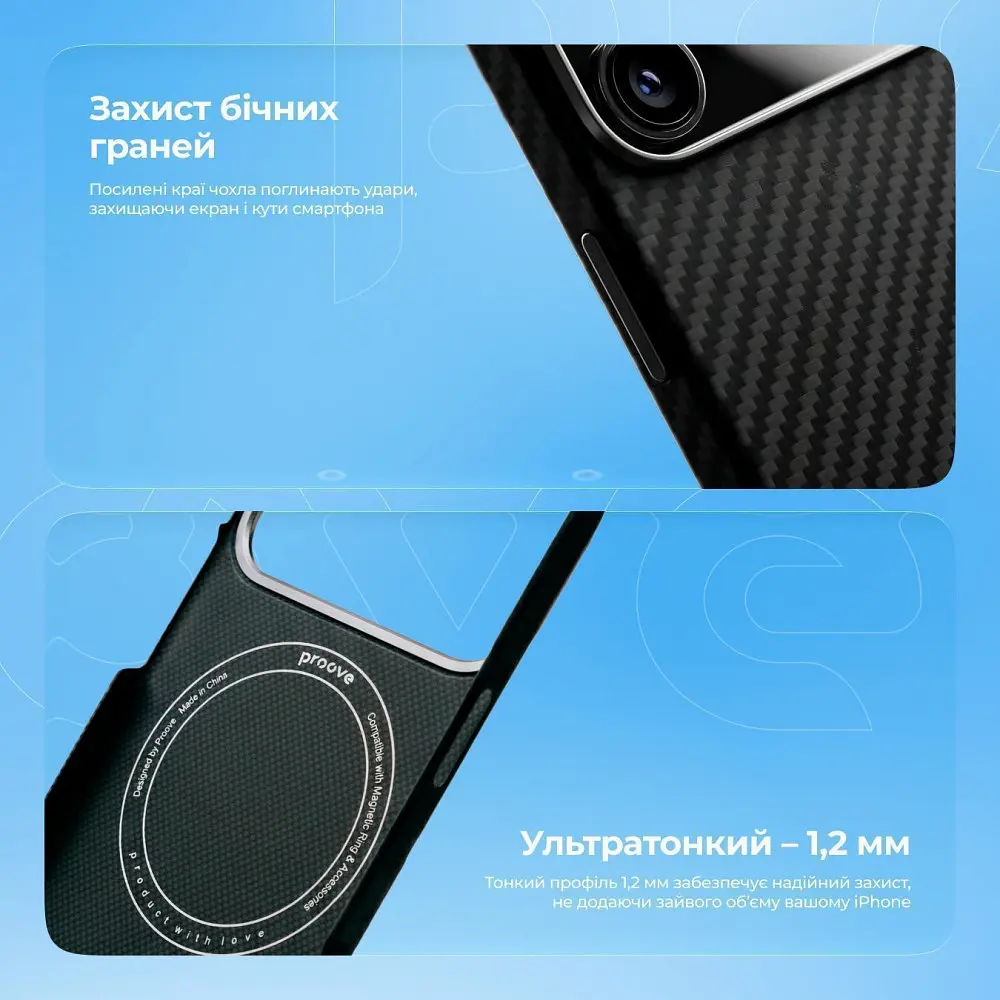 Чохол Proove Carbon Slim with Magnetic Ring iPhone 14 в асортименті - фото 8