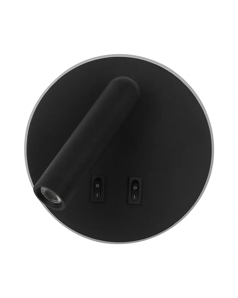 Бра, настінний світильник Italux WL-53742-1-BK Furla LED 2x8W 3000K 516Lm IP20 чорний - фото 2