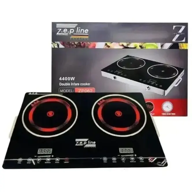Плита настільна інфрачервона двоконфоркова кухонна Zepline ZP-062 склокераміка 4400Вт - фото 5