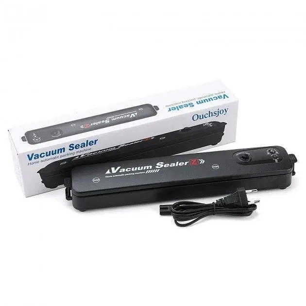 Вакууматор Vacuum Sealer вакуумний пакувальник для їжі, побутовий вакууматор чорний - фото 2