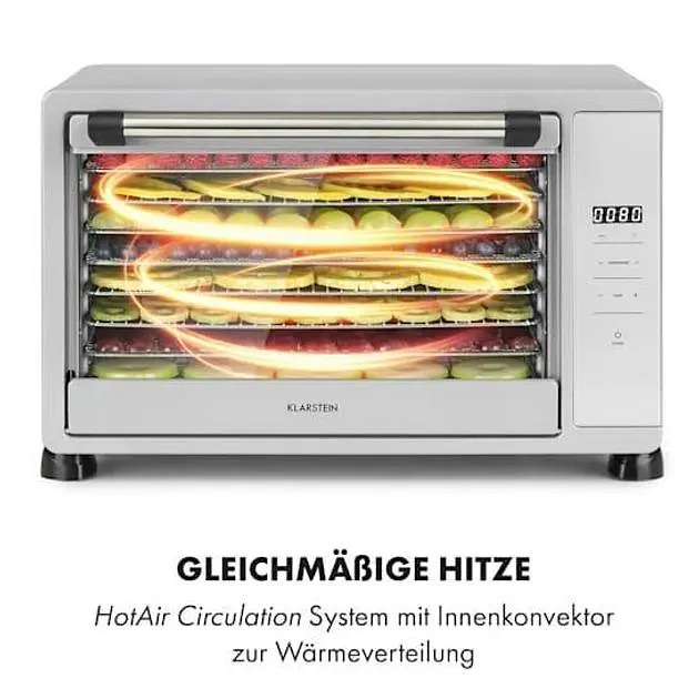 Дегидратор-сушилка для овощей фруктов Klarstein Mega Jerky 650 Вт 35-80°C (10035927) - фото 7
