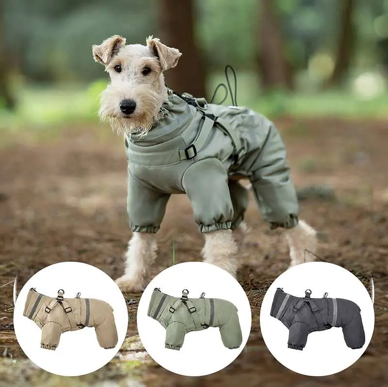 Теплий комбінезон для собак V.PET.B.R. Dog Apparel C837 Army Green, XL - фото 3