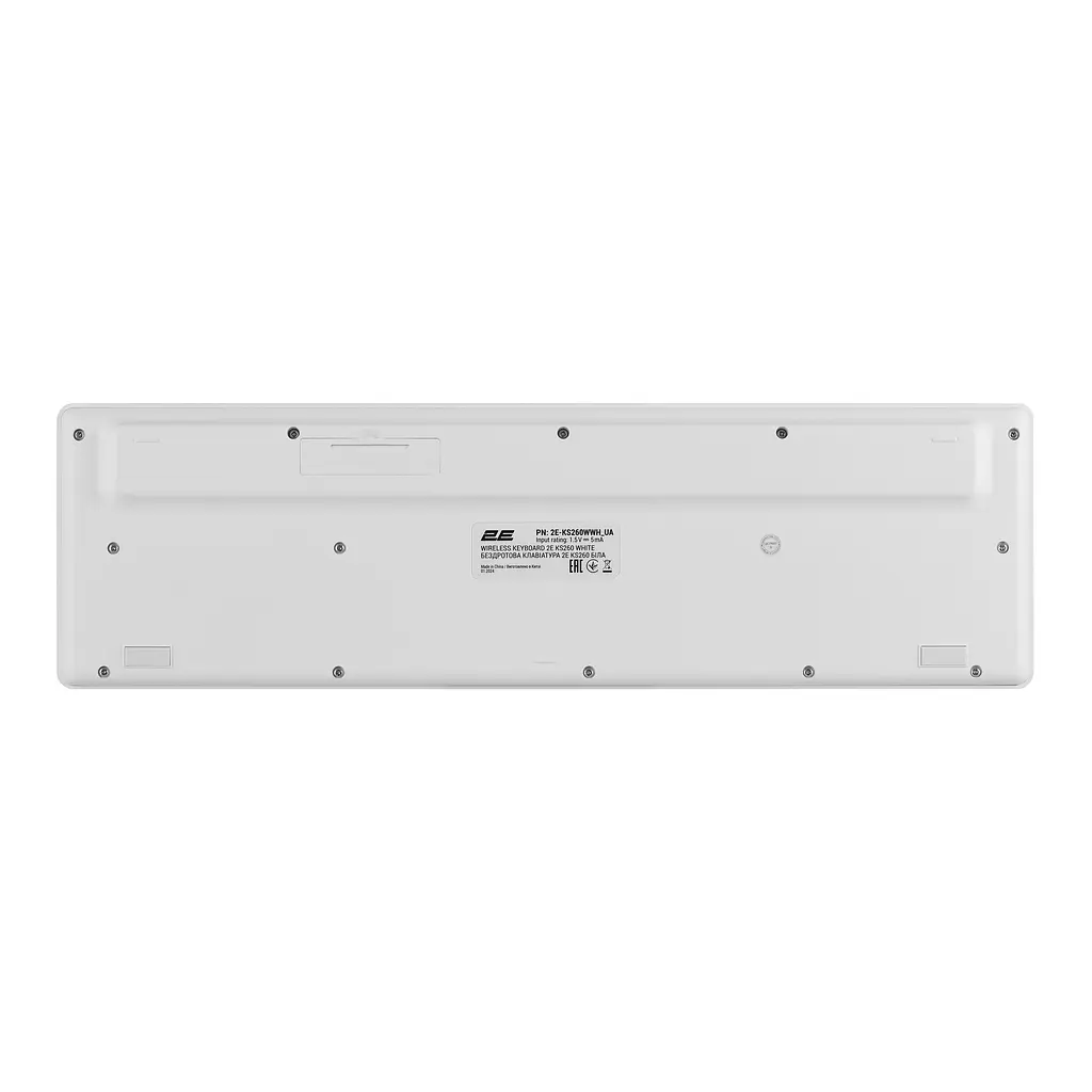 Клавіатура мембранна KS260 106key, WL, EN/UK, білий 2E teh0013865 - фото 3