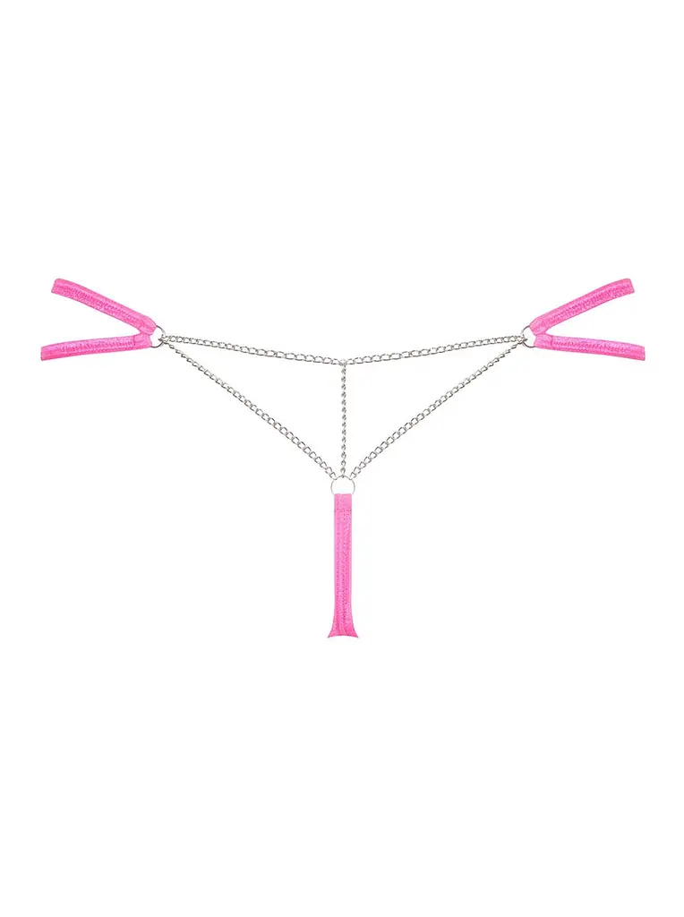 Трусики Obsessive Lolitte Chainty S/M рожевий - фото 8