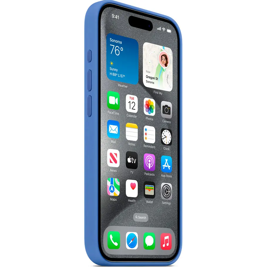 Чохол Silicone Case для Apple iPhone 15 Pro Capri Blue AA [92763] - фото 3