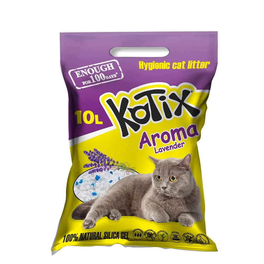 Силікагелевий наповнювач Kotix Lavender з ароматом лаванди 10 л