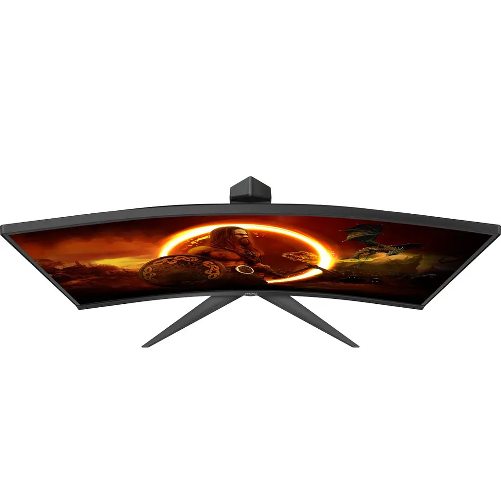 Монітор TFT 27" AOC C27G2Z3/BK, VA, 280Гц, 0,5ms, вигнутий, HDMIx2, DP, HAS, чорний з червоним (C27G2Z3/BK) - фото 2