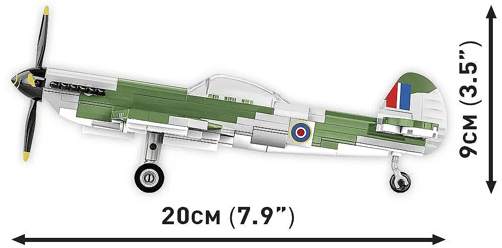 Конструктор детский самолет Spitfire Mk. XVI Bubbletop COBI 5865 - фото 6