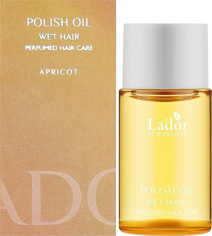 Парфумована олія для волосся з абрикосом 10 мл La'dor Polish Oil Wet Hair Apricot - фото 2