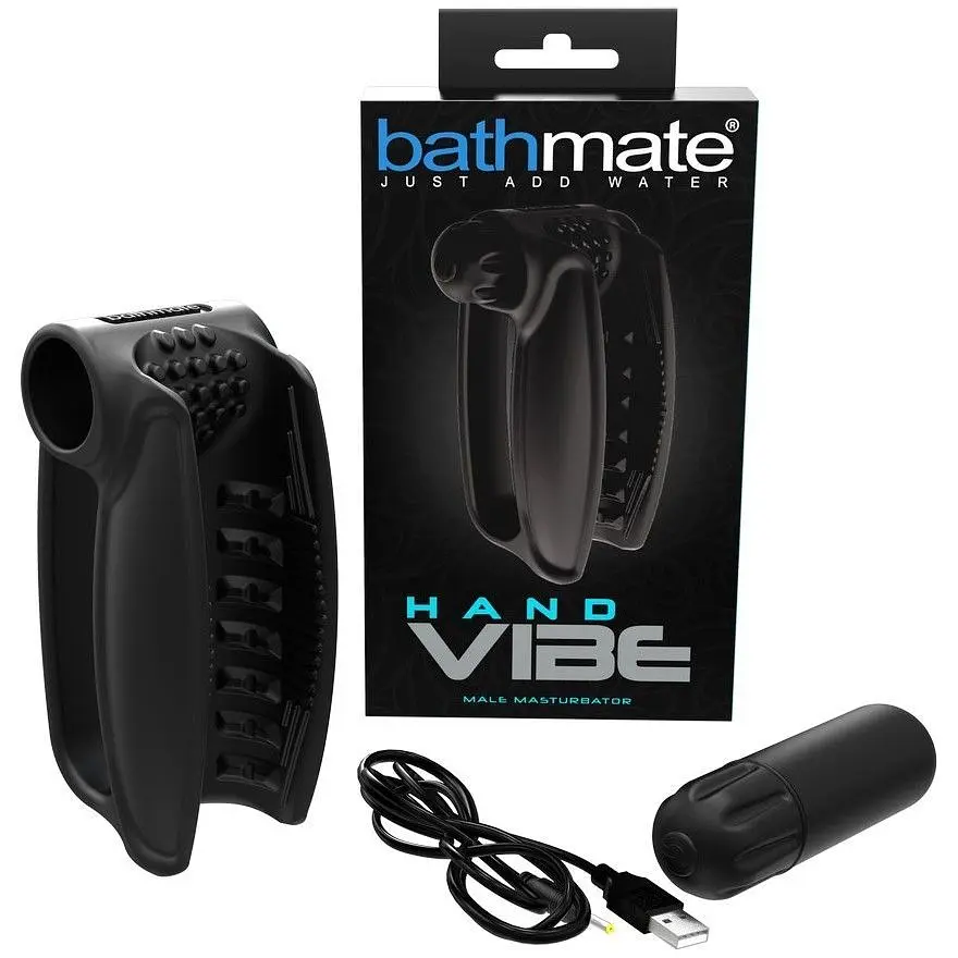 Мастурбатор Bathmate Hand Vibe вібростимулятор для члена, 7.13 см (чорний) - фото 7