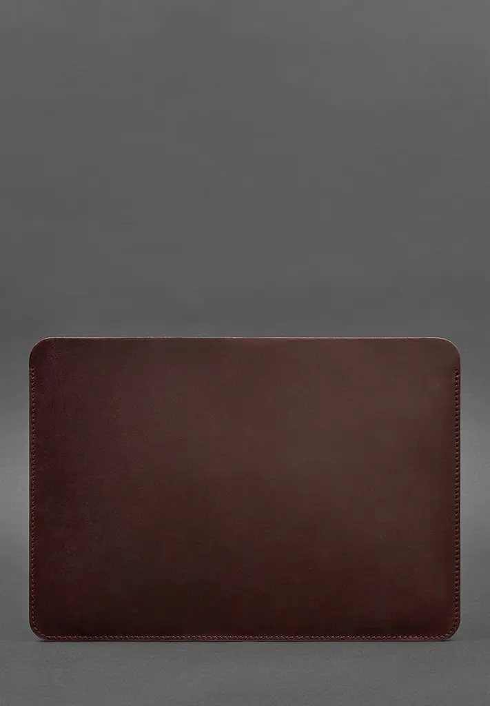 Шкіряний чохол BlankNote для MacBook 14 дюйм Бордовий Crazy Horse - фото 4