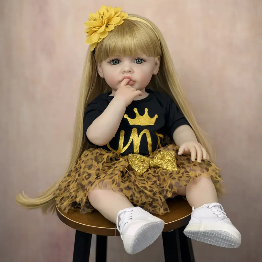 Реалістична Кукла Реборн 55 см повністю силіконова Doll Reborn Baby К0100311 - фото 4