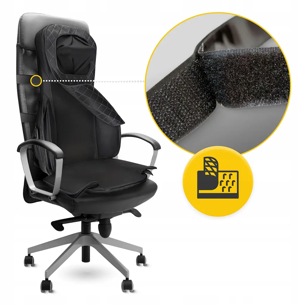 Масажна накидка 4FIZJO Shiatsu багатофункціональна, з підігрівом Black (P-5905973403528) - фото 5