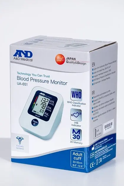 Тонометр AND UA-651 с адаптером автоматический на плечо - фото 9