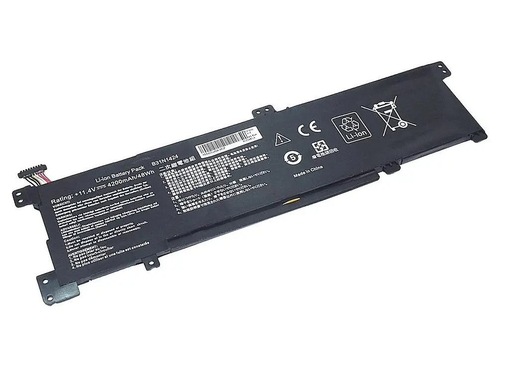 Акумулятор для ноутбука Asus B31N1424 K401L 11.4V Black 4200 mAh - фото 2