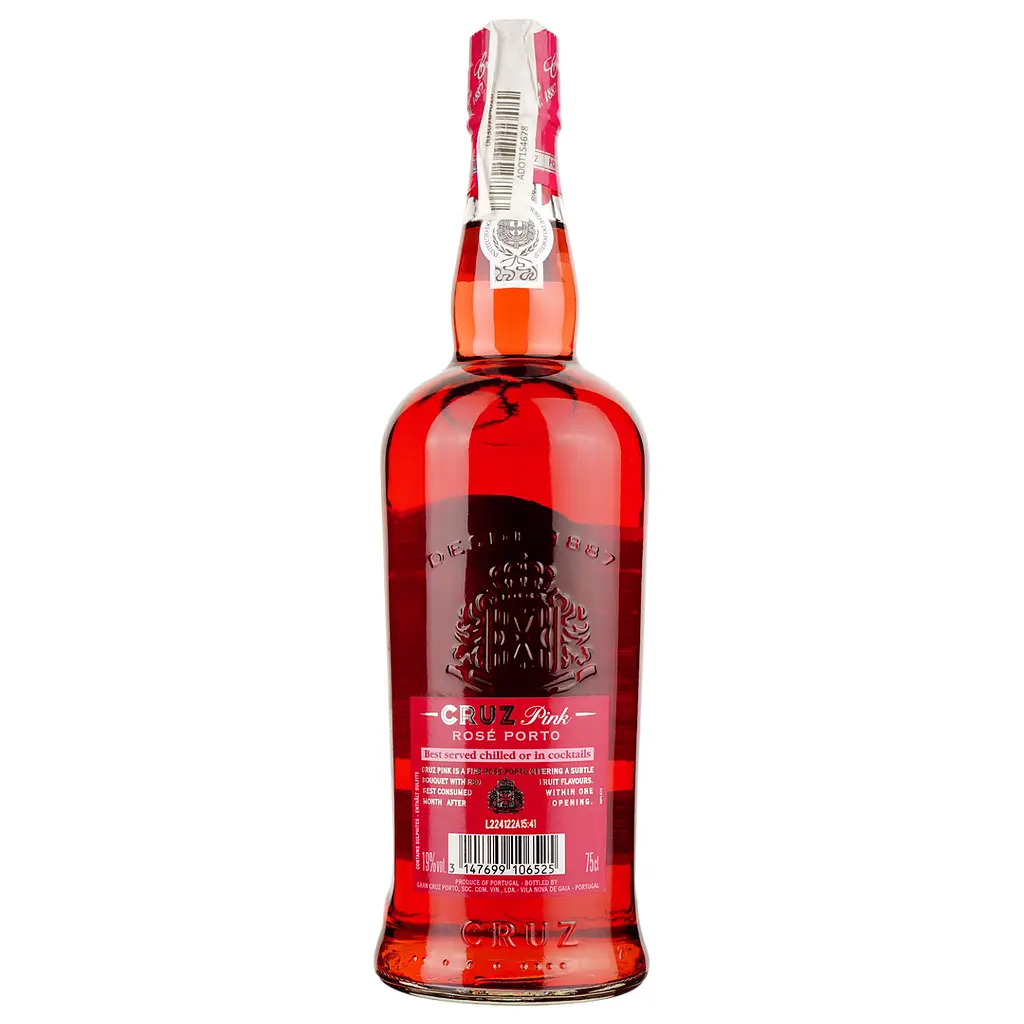 Портвейн Porto Cruz Pink, рожевий, сухий, 19%, 0,75 л - фото 2