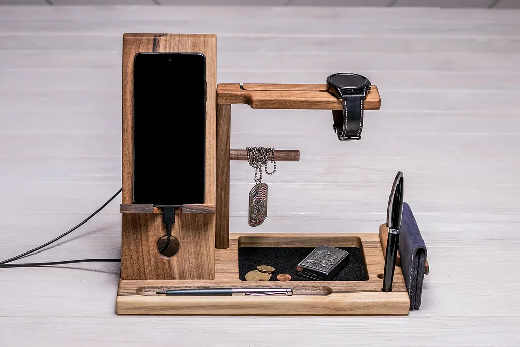 Дерев'яна підставка для телефону ecoWalnut 327х150х250 мм - фото 2