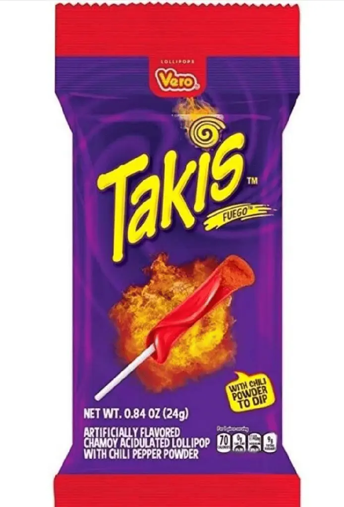 Гострі льодяники Vero Takis Fuego Chamoy Lollipops 120г - фото 5