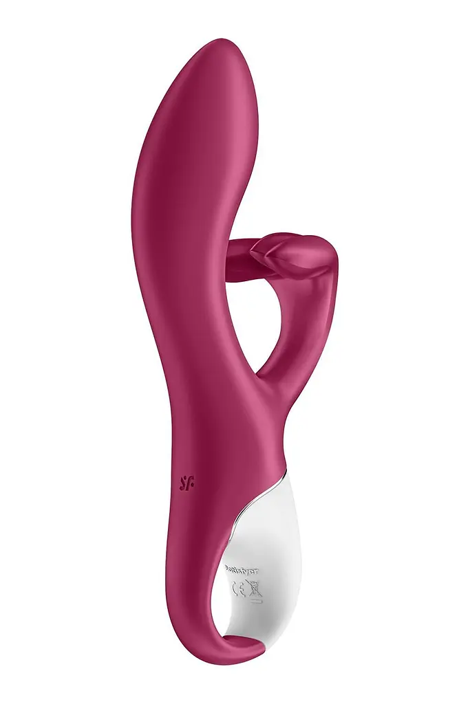 Вібратор-кролик із потрійним відростком Satisfyer Embrace me Berry, 2 мотори, діаметр 3,6 см - фото 4