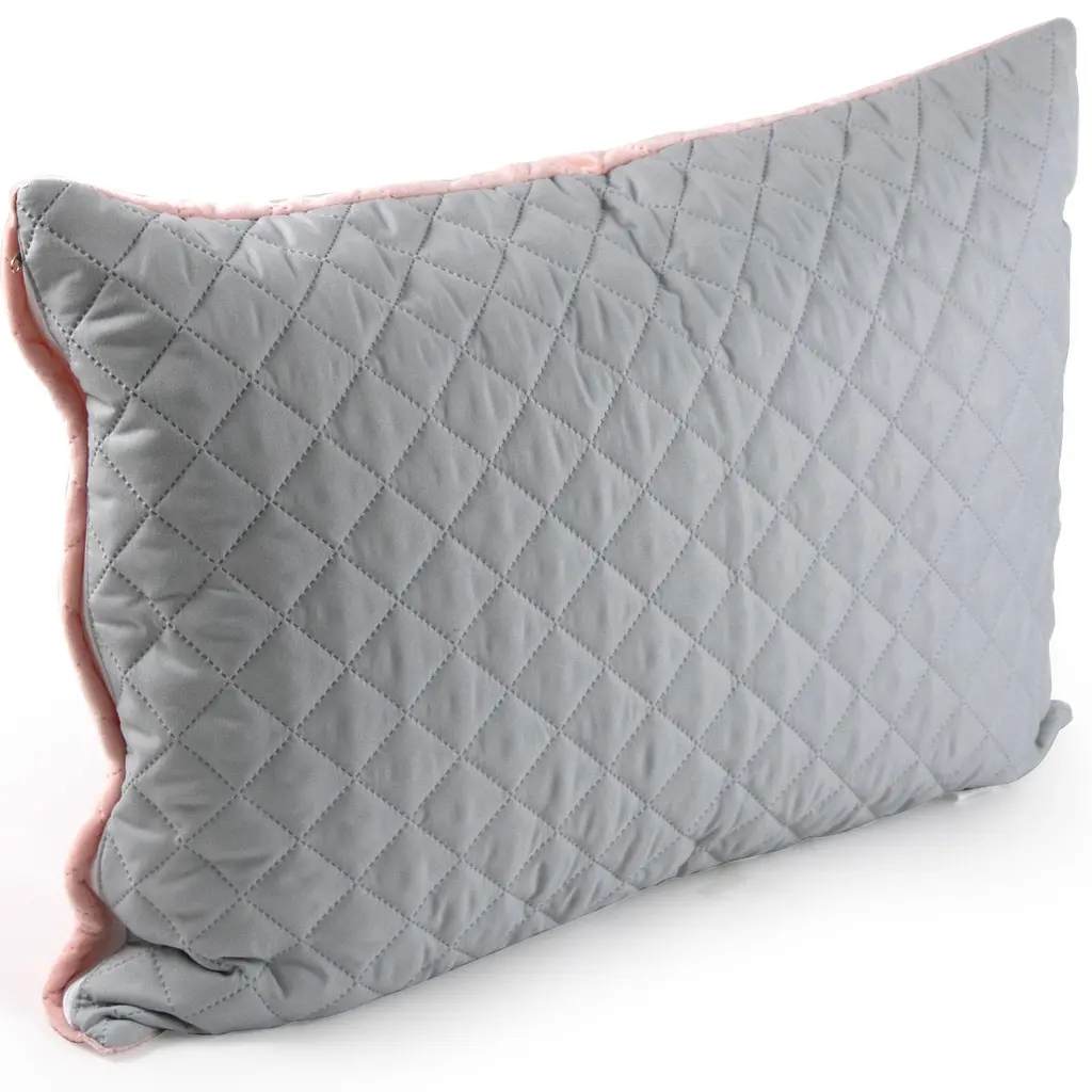 Чохол на подушку Руно 50х70 VeLour Pink and Grey ромб (382.55_Pink and Grey ромб) - фото 2