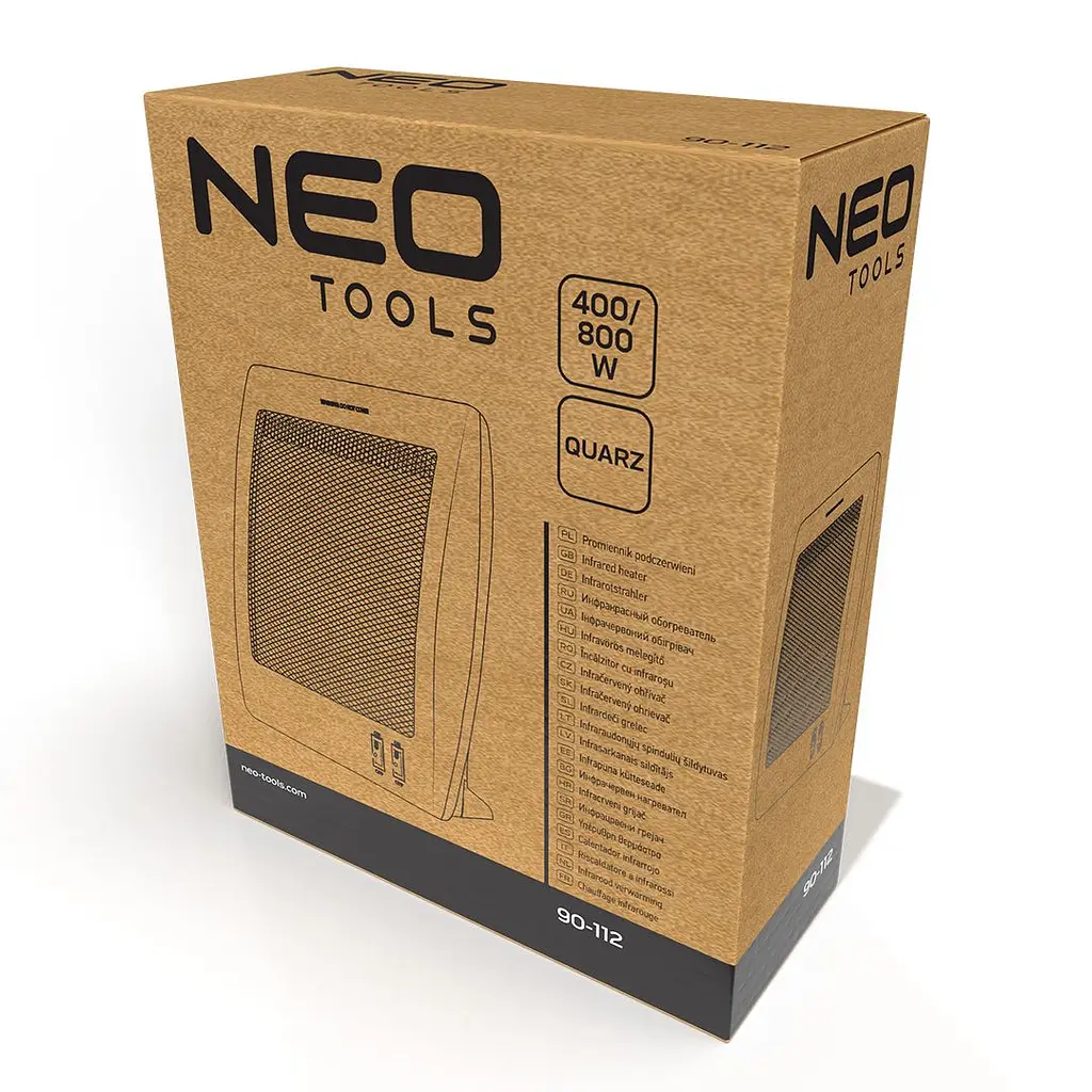 Інфрачервоний обігрівач Neo Tools 800 Вт, площа обігріву 8 кв.м., Білий (90-112) - фото 10