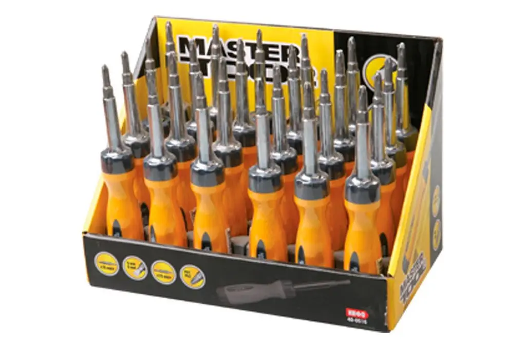 Отвертка с двусторонними битами Mastertool 4-в-1 40-0516 - фото 2