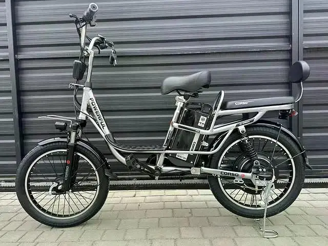 Электровелосипед двухместный Corso "Powerfull" 20" (1000W,60V,28Ah) +корзина Серый металлик - фото 3