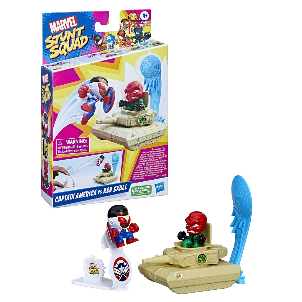 Набір іграшковий Hasbro Marvel Stunt Squad Герой проти лиходія Captain America vs Red Skull (F6895_F7064)  - фото 2
