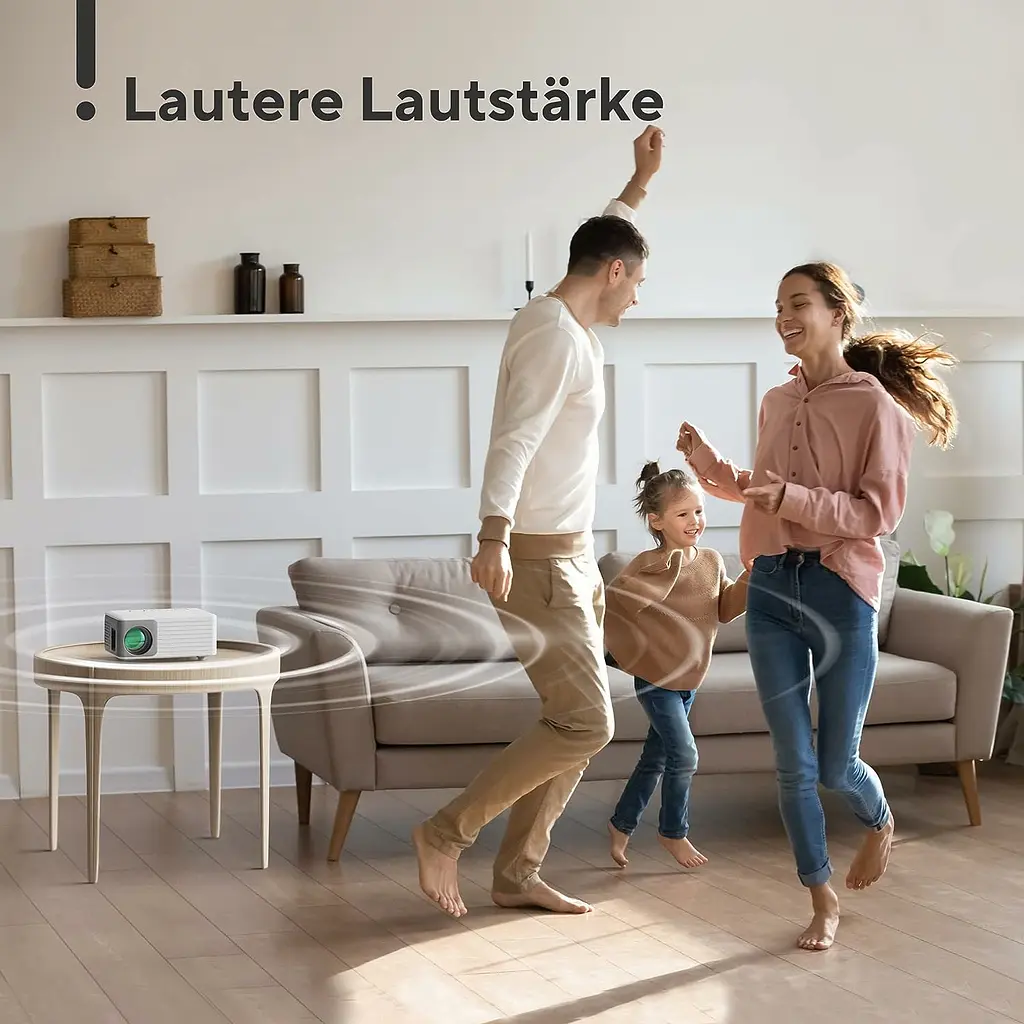 Проєктор Akiyo O1 HD 5500 Лм Wi-Fi Bluetooth з динаміками білий - фото 3