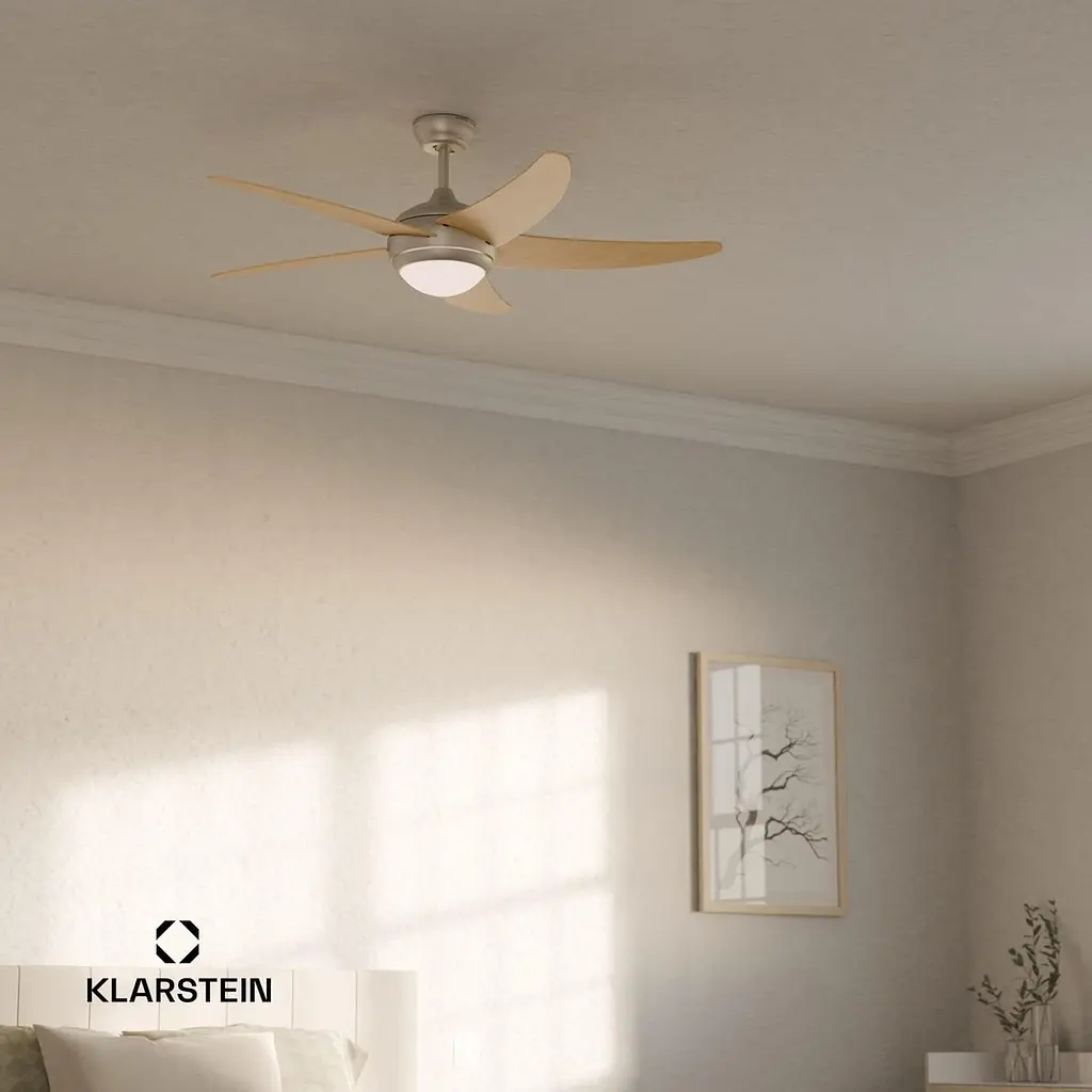 Потолочный вентилятор Klarstein Bolero Smart 55 Вт Бежевый (10046058) - фото 6