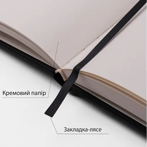 Скетчбук 80/110 150х150мм тв.обкл. PU, чорний 743190/Santi - фото 3