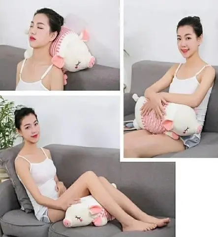 Масажна подушка Piggy WJH-11 Свинка 55x20x17 см Білий (1438124094) - фото 4