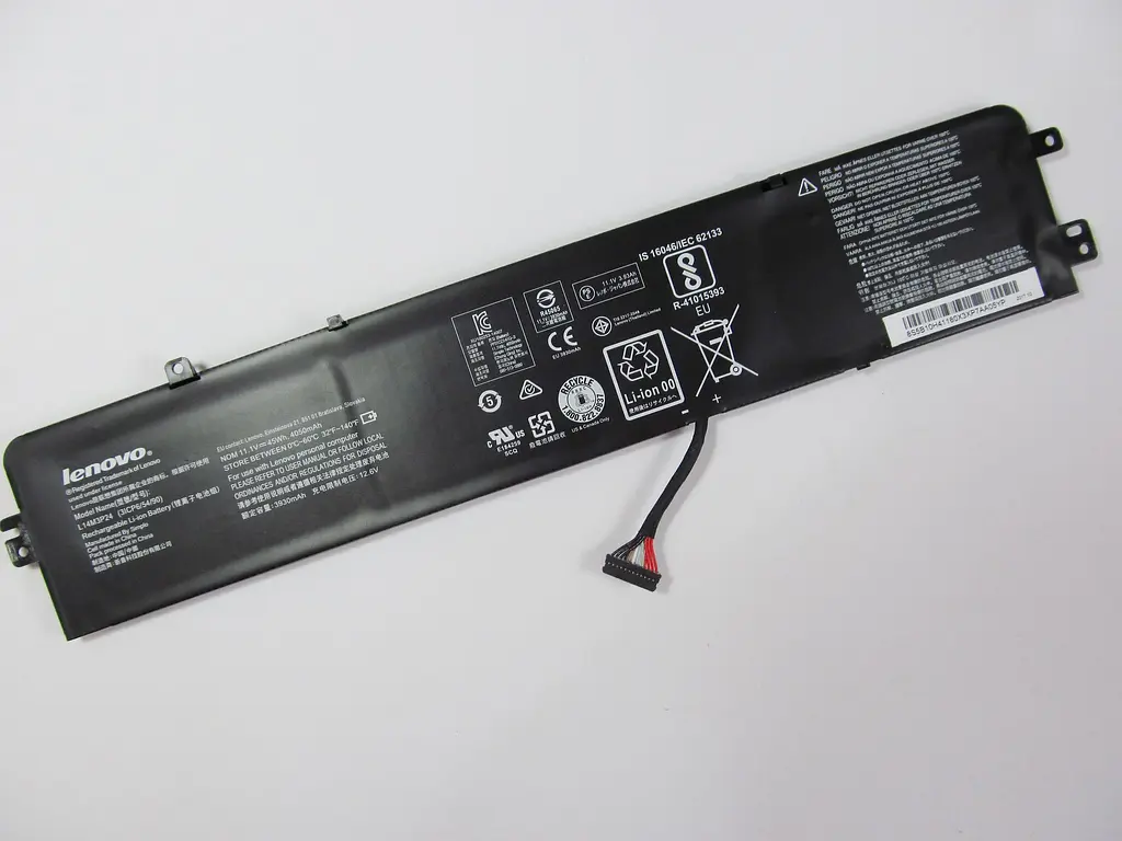 Акумулятор для ноутбука Lenovo IdeaPad 700-15 L14M3P24, 4050 mAh (45Wh), 3cell, 11.1V, Li-ion, чорний - фото 2