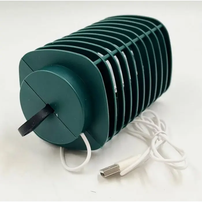 Лампа антимоскітна Y15, USB живлення, ультрафіолетова пастка для комах з петлею для підвішування, зелена - фото 3