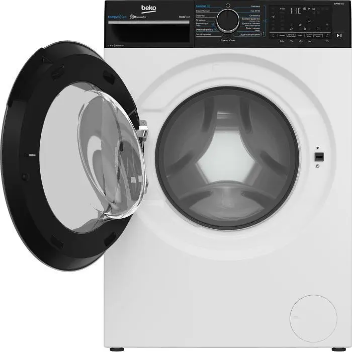 Beko Пральна машина фронтальна, 9кг, 1400, A, 55см, дисплей, пара, інвертор, WIFI, білий - фото 2