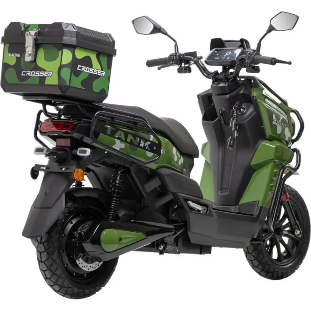 Электроскутер Двухместный Crosser CR-21 (2500W 76.8V/40Ah) Зеленый - фото 12