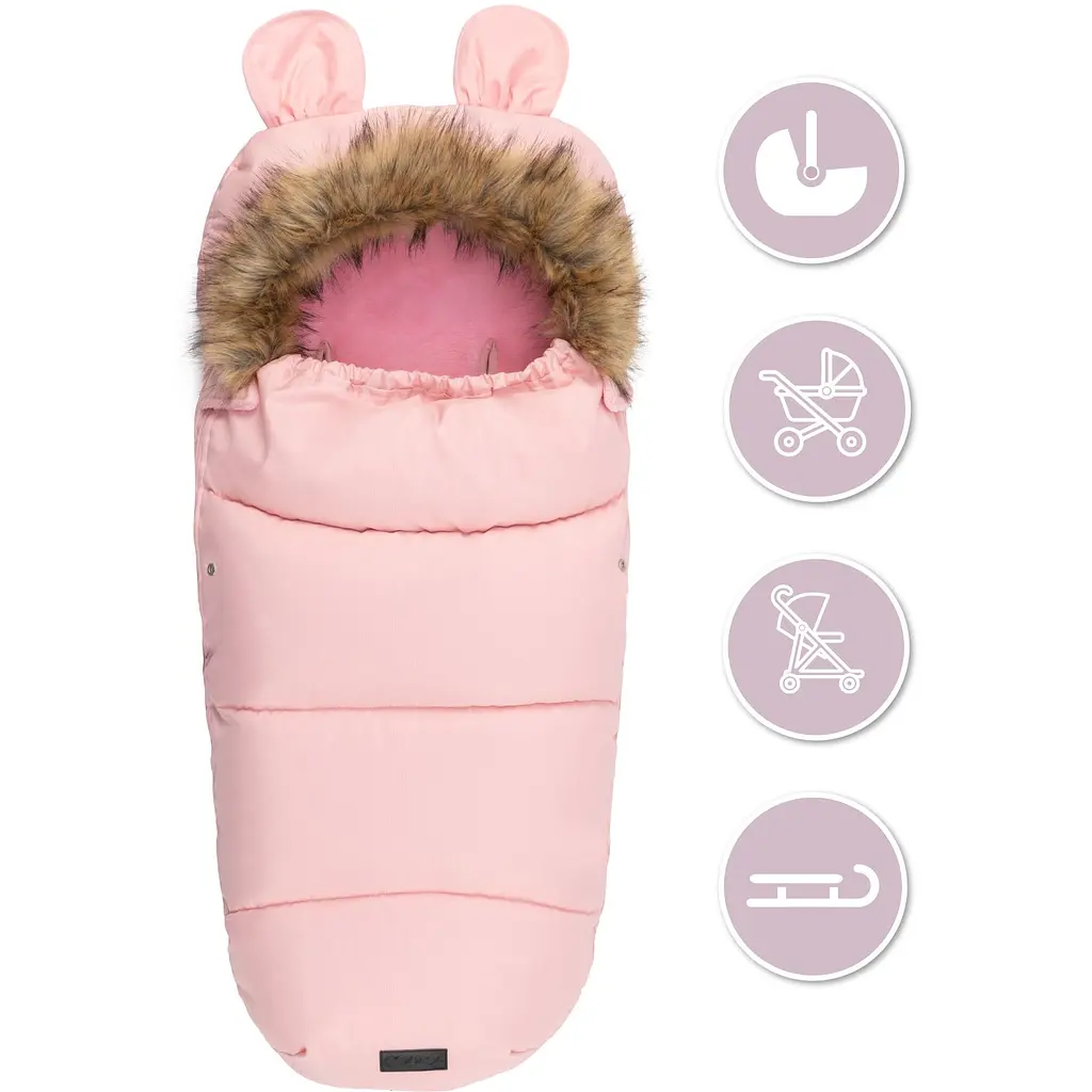 Зимовий конверт MoMi Sleeping bag pink рожевий - фото 5