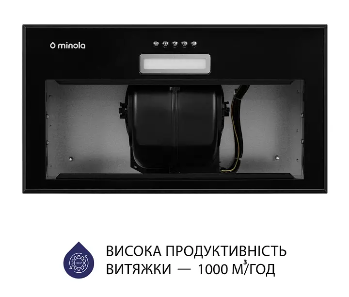 Вытяжка Minola HBI 5614 BL 1000 LED полностью встраиваемая - фото 5