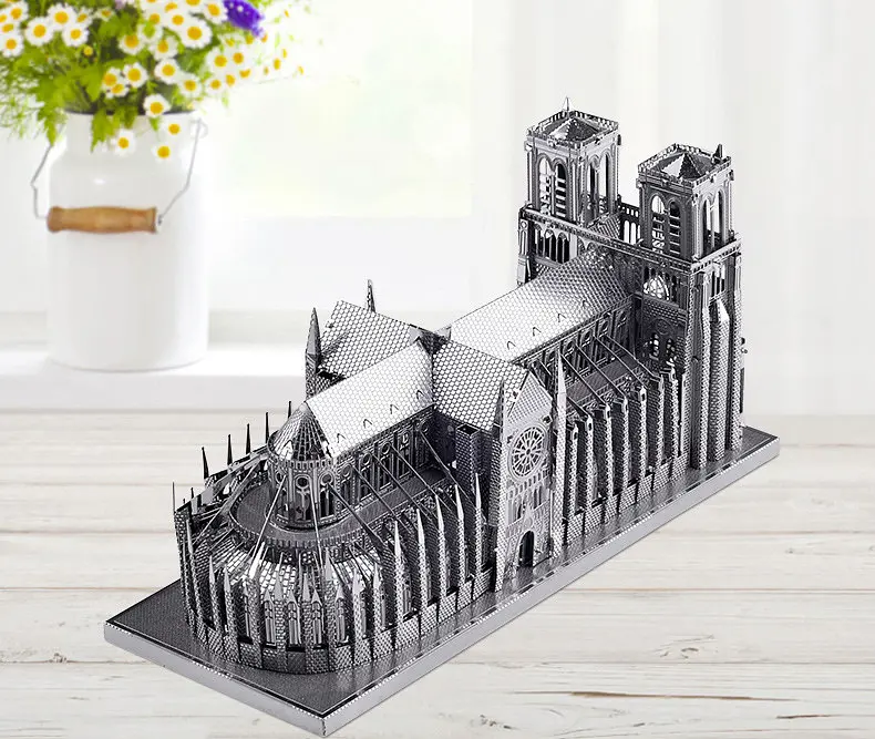 Колекційна модель PIECECOOL NOTRE DAME CATHEDRAL PARIS SILVER P016-S - фото 3