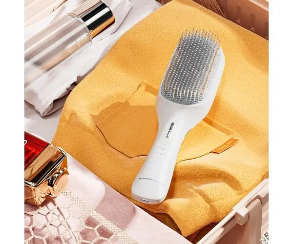TOUCHBeauty TB-2441, Мікрострумова багатофункціональна щітка з вібромасажем для волосся та шкіри голови 4в1 Тач Б'юті, біла - фото 6