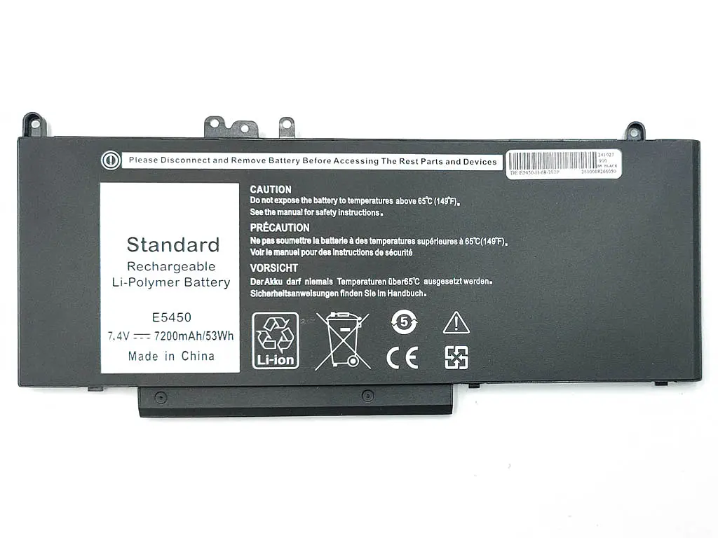 Акумулятор G5M10 для ноутбука Dell Latitude E5250, E5450, E5550 (8V5GX R9XM9 WYJC2 1KY05) (7.4V 7200 mAh 53Wh) - фото 2