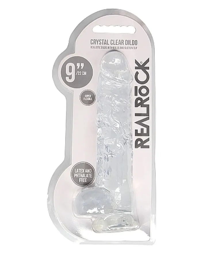 Фалоімітатор - Realrock Dildo 9" Transparent - фото 7