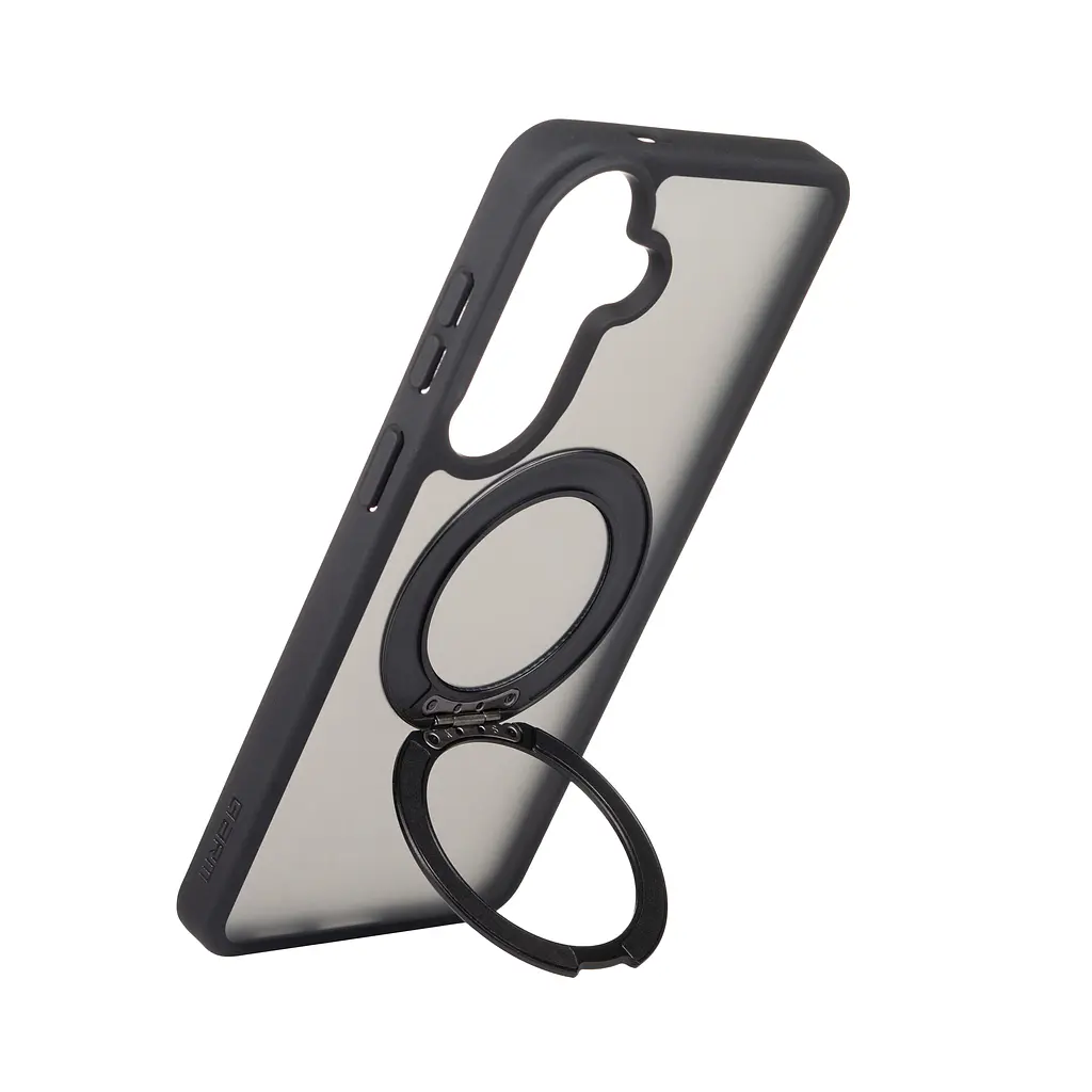 Противоударный чехол-панель для Samsung Galaxy S26 5G, Unit Stand2, черный, силикон + поликарбонат, защита всего корпуса, с подставкой, поддержка магнитных держателей и беспроводной зарядки (MagSafe), ArmorStandart (ARM88867) - фото 4