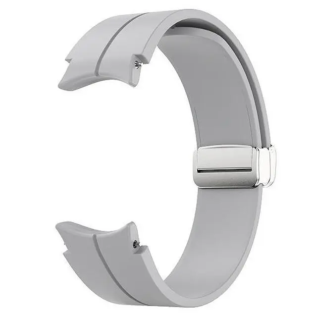 Ремешок для Samsung Galaxy Watch 4 40mm - серый ширина крепления 20мм силикон Watchbands Cls (W15-2WB19442177) - фото 2