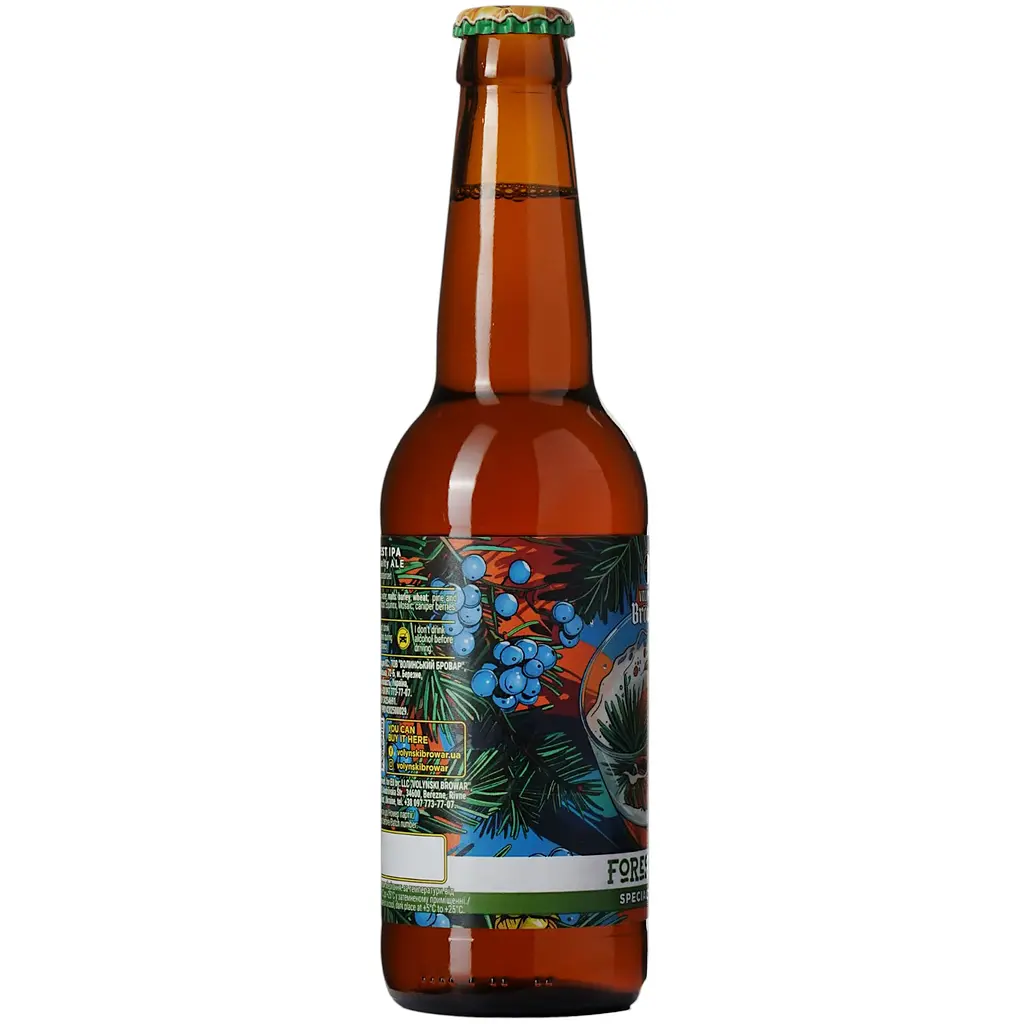 Пиво Volynski Browar Forest Ipa, світле, нефільтроване, 5,7%, 0,35 л - фото 3
