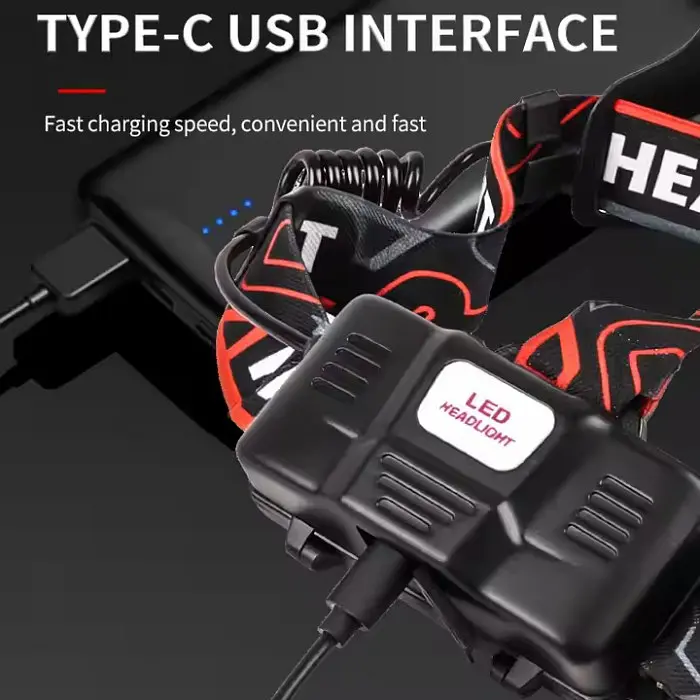Ліхтар налобний акумуляторний power bank ЗУ Type-C zoom FLUORESCENCE 8083 PM10-TG+COB 2x18650 - фото 3