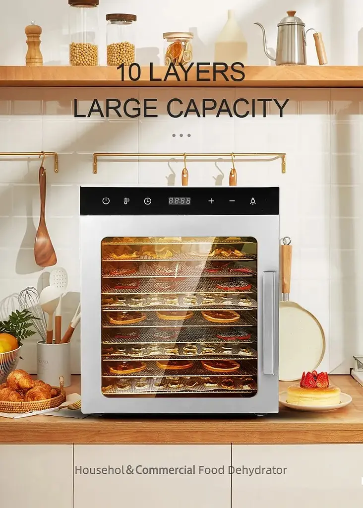 Дегідратор сушарка Food Dehydrator SS - 10H для овочів фруктів м'яса грибів 10 лотків 800Вт - фото 9