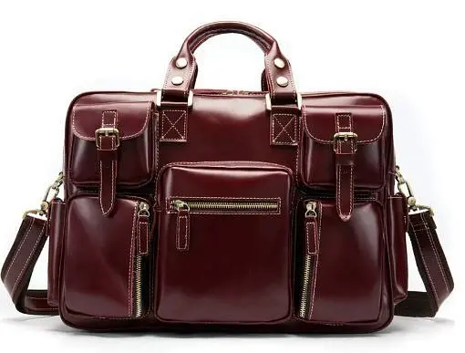 Дорожня сумка-портфель 14776 Vintage Vintage бордова - фото 8